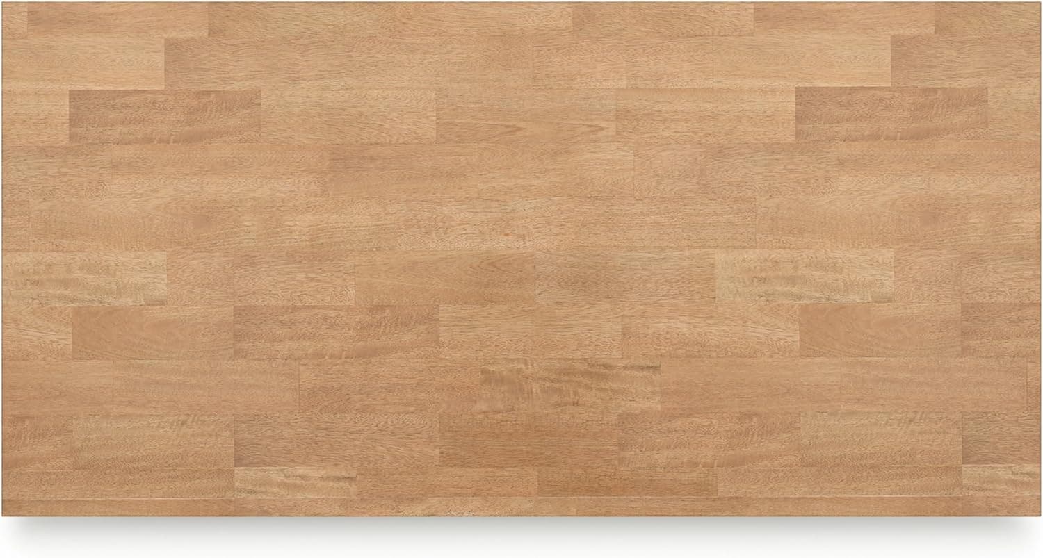 Signature Design by Ashley Gesthaven Modern Counter Height Dining Table with 3 Shelves and Trestle Base, Light Brown & Green