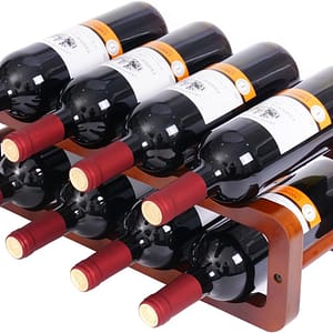 Wine Rack Freestanding Floor Wine Racks countertop for Kitchen Dining Room Basement Wine Cellar or bar Bamboo