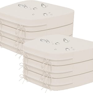 17'' x 16'' x 2.5"Thick Chair Cushions for Dining Chairs, 6 Pack WaterProof Easy Clean Kitchen Chair Pads with Ties and Non-Slip Backing - 30D High Elastic Foam Soft Kitchen Chair Cushions