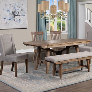 Steve Silver Riverdale 6-Piece Dining Set with Driftwood Finish RV500-BN2S-D6PC