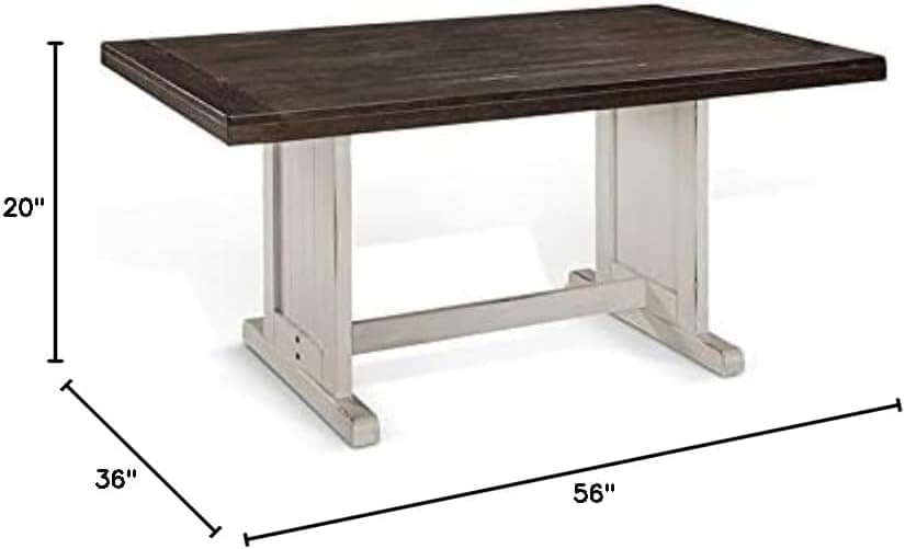 Pemberly Row Farmhouse Wood Kitchen Corner Breakfast Dining Nook Set with Hidden Storage in Off White Dark Brown