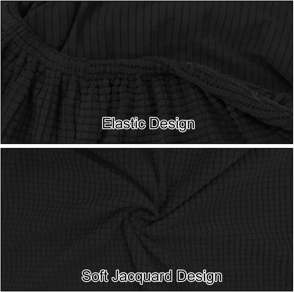 GoodtoU Chair Covers for Dining Room 4 Pack, Stretch Parson/Dining Chair Slipcover Removable Washable Chair Protector for Home/Restaurant/Banquet,Forros para Sillas de Comedor(Black, Set of 4)